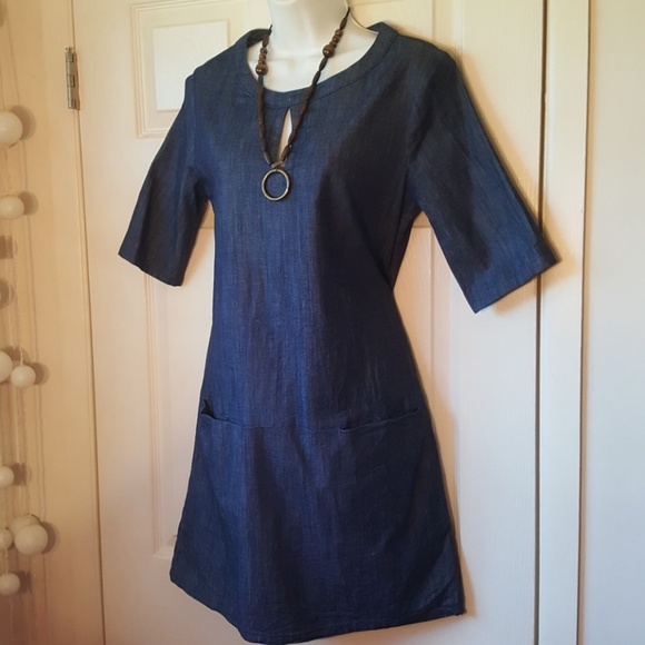 DENIM DRESS. - Picture 3 of 7
